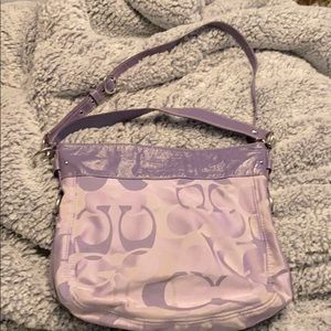 Shades of purple Coach bag.
